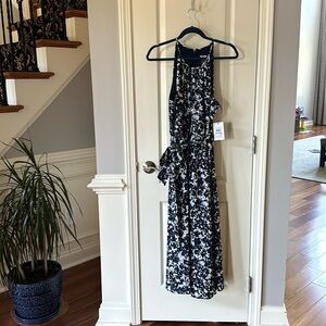 Donna Karen Floral Midi Dress